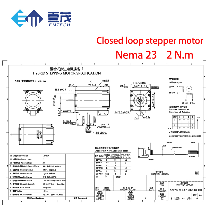 Kit de moteur pas à pas à bouc - Nema 23 Closed Loop Stepper Motor Driver Kit avis et prix